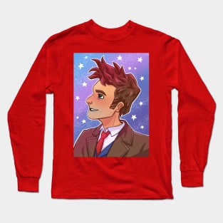 Cute Tenth Doctor Stars Long Sleeve T-Shirt